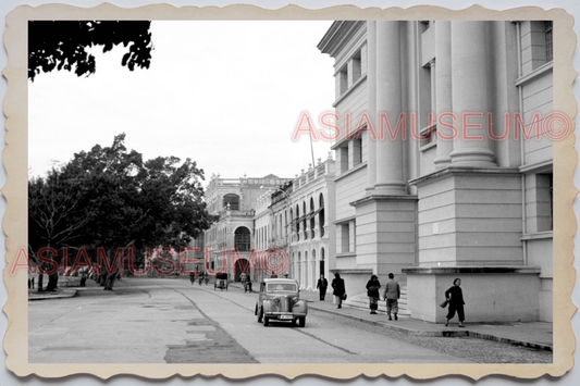 40s MACAU MACAO PORTUGUESE COLONY CAR STREET BUILDING Vintage Photo 澳门旧照片 29942