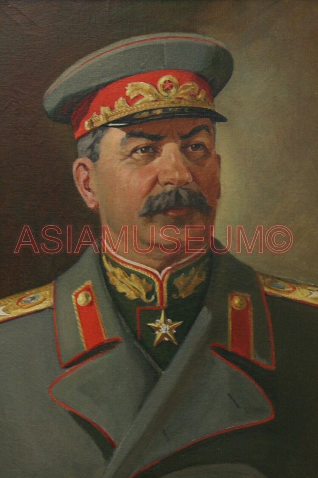 1942 WW2 USSR CCCP SOVIET UNION JOSEPH STALIN PORTRAIT ART PROPAGANDA Postcard