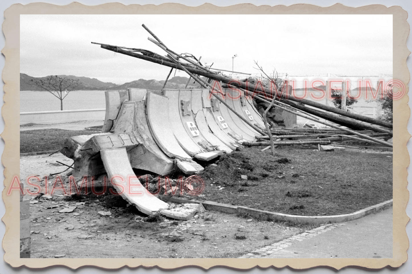 40's MACAU MACAO Portuguese Colony Ruin Monument Old Vintage Photo 澳门旧照片 #26359