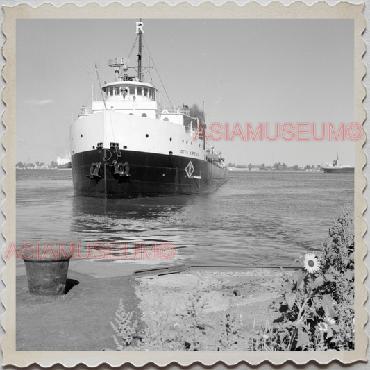 50s DULUTH PORT LAKE SUPERIOR MINNESOTA CARGO SHIP OLD USA AMERICA Photo 11401