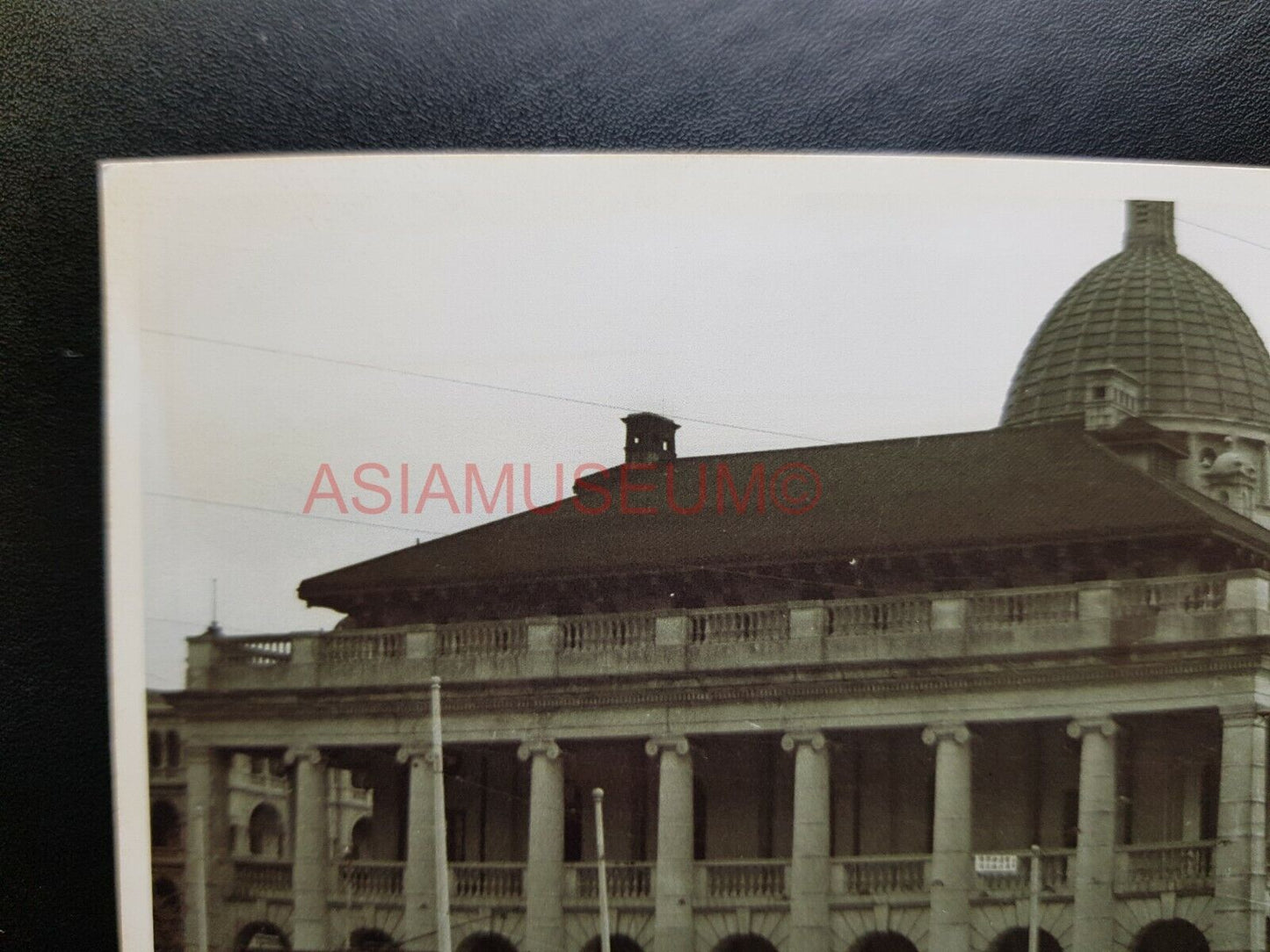 WW2 Supreme Court Des Voeux Road Central Bus Hong Kong Photo Postcard RPPC #1460