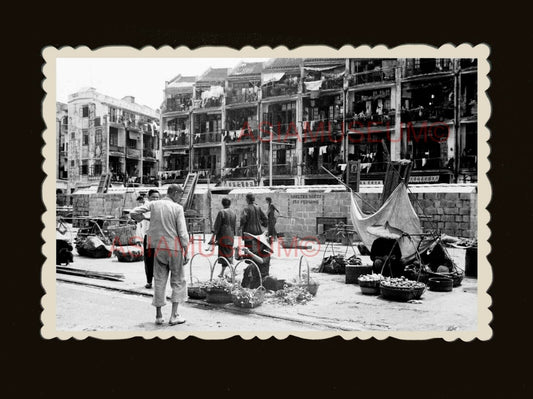 1940s WW2 JAPAN AIR RAID BOMBING SHELTER HOUSE  Vintage Hong Kong Photo #1711