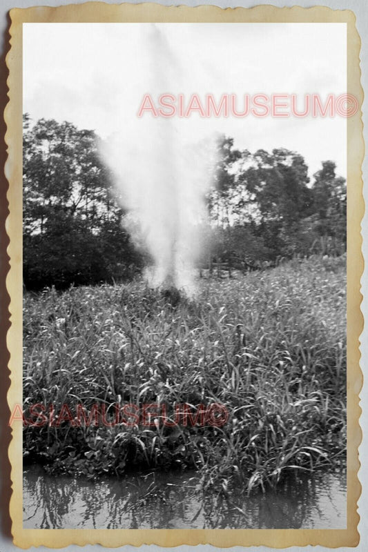 40s Vietnam War SAIGON VILLAGE FARMING SUGAR CANE PADDY FIELD Vintage Photo 1709