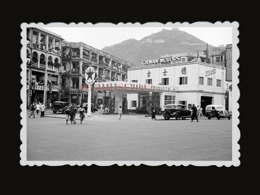 1940s TEXACO GAS STATION CALTEX CAR MOTORS WOMEN Old Hong Kong Photo 香港老照片 #1055