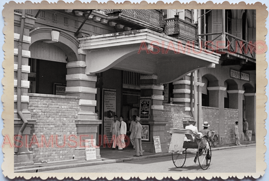 WW2 Street Scene John Little Building Rickshaw Man Vintage Singapore Photo 17741