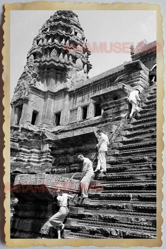 50s Vietnam SAIGON JUNGLE FOREST CAMBODIA ANGKOR WAT TEMPLE Vintage Photo 421