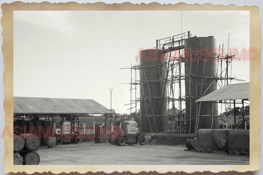 40s WW2 Vietnam INDOCHINA WAR AMERICA TEXACO GASOLINE PLANT Vintage Photo 23939