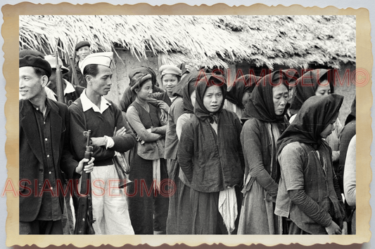 40s WW2 Vietnam HANOI VILLAGE WOMEN YOUNG GIRL LADY BEAUTY Vintage Photo 25324