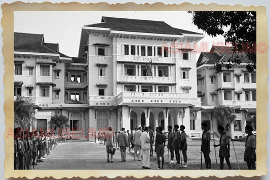 50s Vietnam SAIGON FRANCE FLAG SCHOOL CHILDREN STUDENT WAR  Vintage Photo 1572