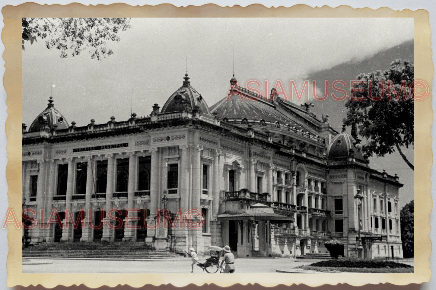 40s WW2 Vietnam HANOI OPERA HOUSE FRENCH PARIS DESIGN STREET Vintage Photo 23793