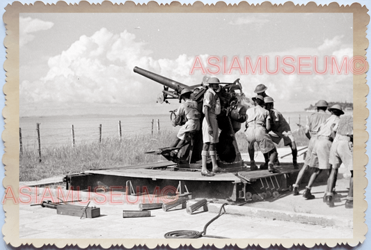 WW2 British India Army Anti Japanese Aircraft Gun Vintage Singapore Photo 27189