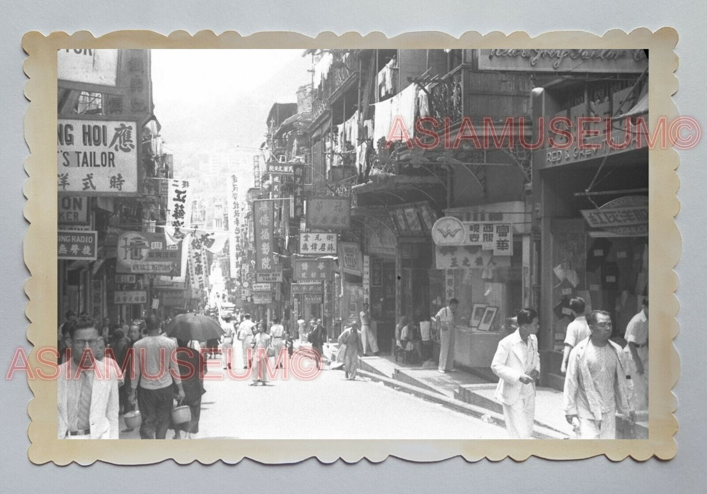 CENTRAL DOUGLAS POTTINGER PEDDER ROAD  VINTAGE B&W Hong Kong Photo 04936 香港旧照片