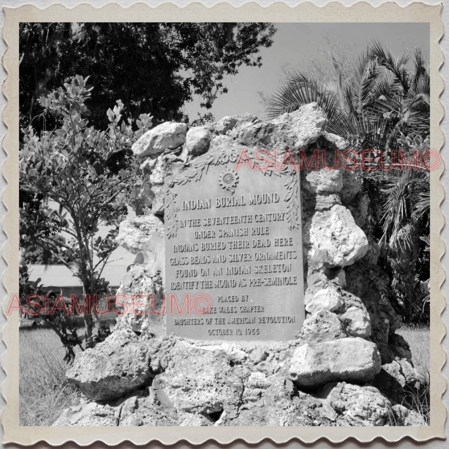 50s FROSTPROOF FLORIDA FOLK COUNTY BURIAL MOMORIAL OLD USA AMERICA Photo 10792