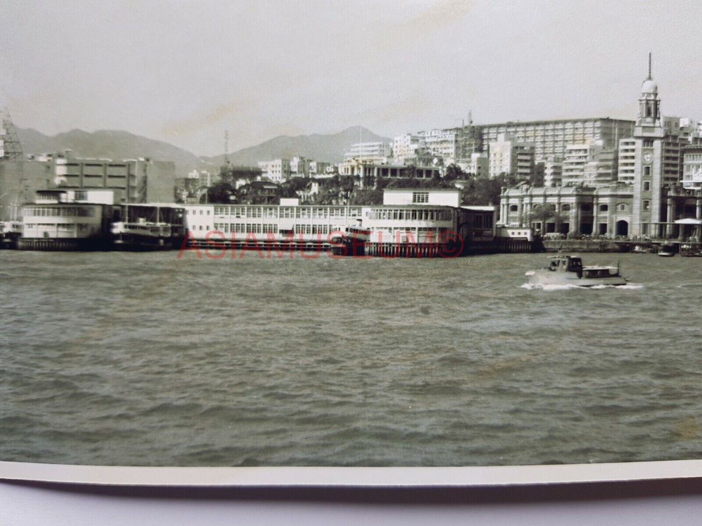 Hong Kong Panoramic Kowloon Ferry Terminal Clock Tower Photo Postcard RPPC #2609