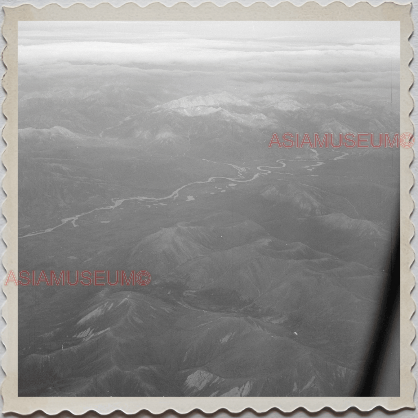 50s FAIRBANKS NORTH STAR BOROUGH ALASKA AERIAL VIEW MOUNT VINTAGE USA Photo 7688