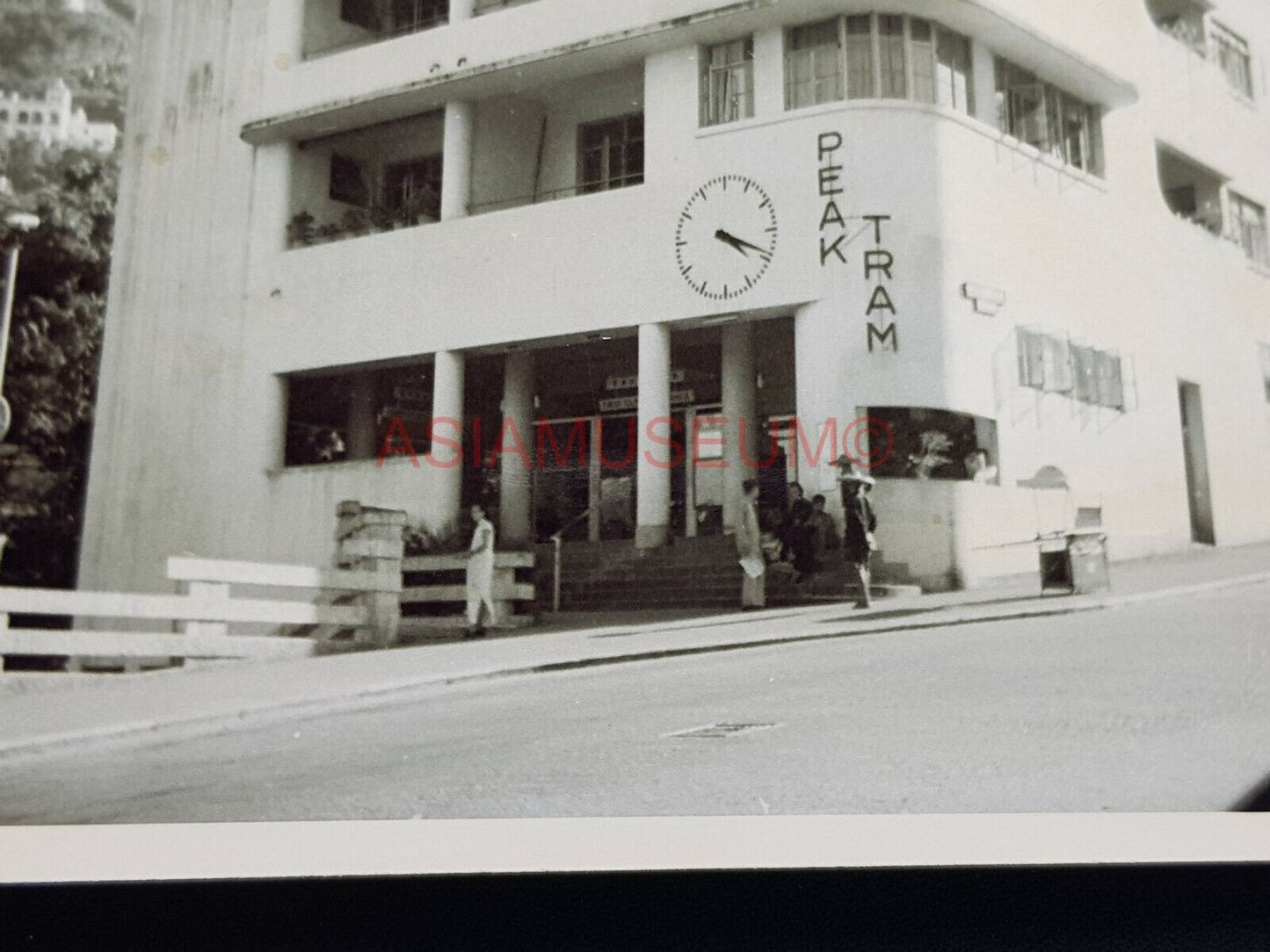 Hong Kong Victoria Peak Tram Lower Terminal Garden Road Car Photo Postcard RPPC