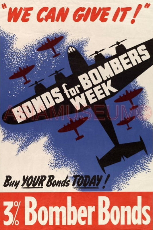 1941 WW2 USA AMERICA BOMBER AIRPLANES BUY WAR LOAN BONDS AIRCRAFT D-DAY Postcard