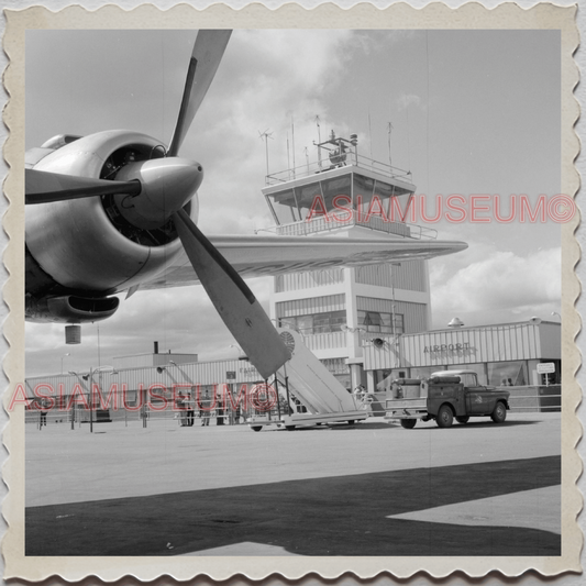 50s FAIRBANKS NORTH STAR BOROUGH ALASKA AIRPORT TOWER OLD VINTAGE USA Photo 9852