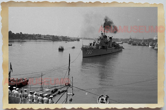 50s Vietnam War Saigon Port USA America Warship Battle Navy Vintage Photo #487