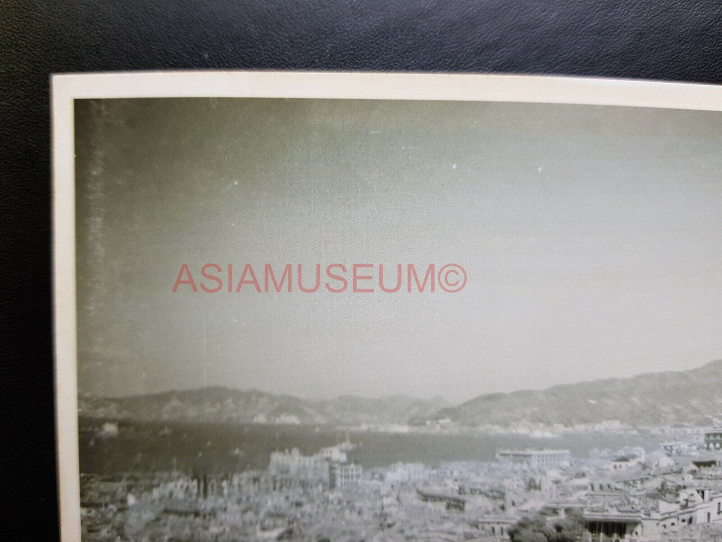 City Sky Kowloon Harbor Sea View Building House Hong Kong Photo Postcard RPPC