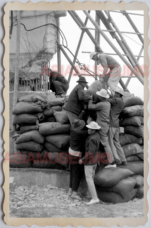 40s MACAU MACAO PORTUGUESE COLONY CONSTRUCTION TOWER Vintage Photo 澳门旧照片28214