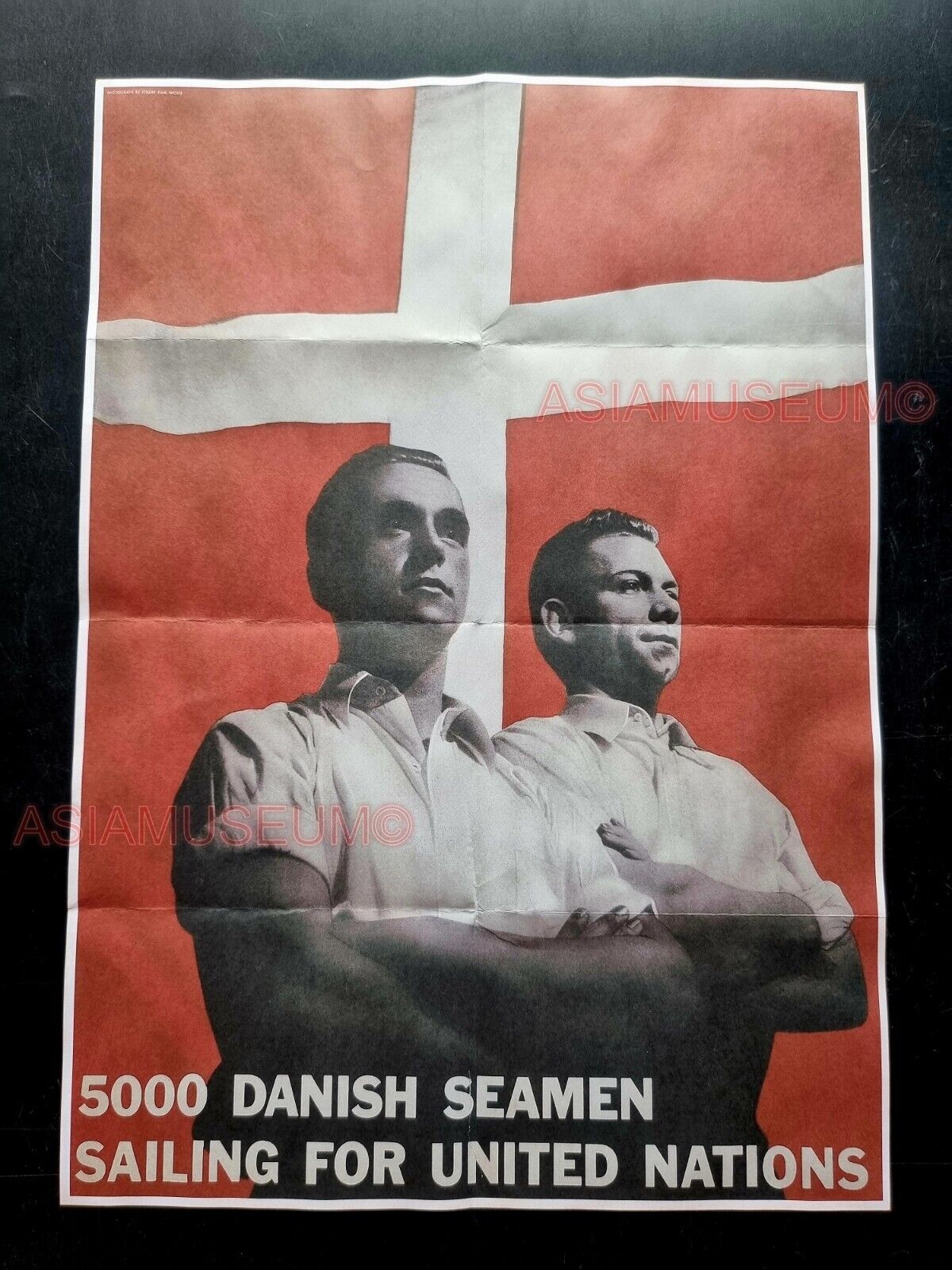 1942 WW2 USA DENMARK DANISH SEAMAN NAVY UNITED NATION WAR PROPAGANDA POSTER 515