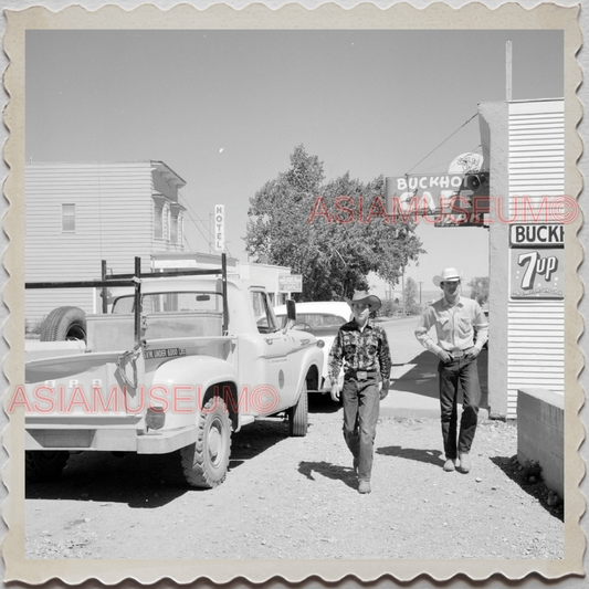 50s AUGUSTA KRONE RANCH COWBOY CAFE TRUCK  VINTAGE OLD USA AMERICA Photo S9547