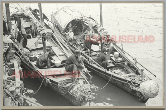 WW2 Boat House Harbor Sail HONG KONG VINTAGE PHOTO POSTCARD RPPC 1022 香港舊照片明信片