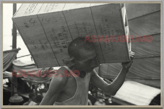 1940s Life Man Cargo Coolie HONG KONG VINTAGE PHOTO POSTCARD RPPC 691 香港舊照片明信片