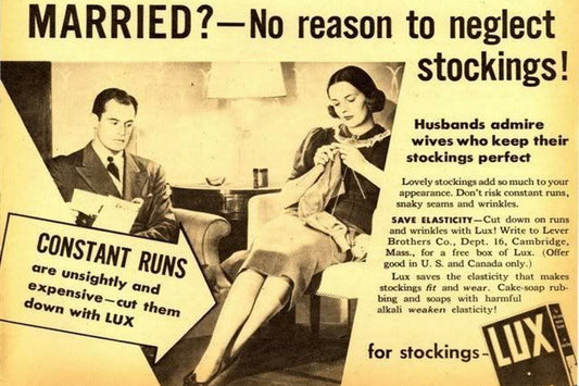 1950s Lux Stocking Women Man Suit America Baby Boom ads Vintage Postcard #68