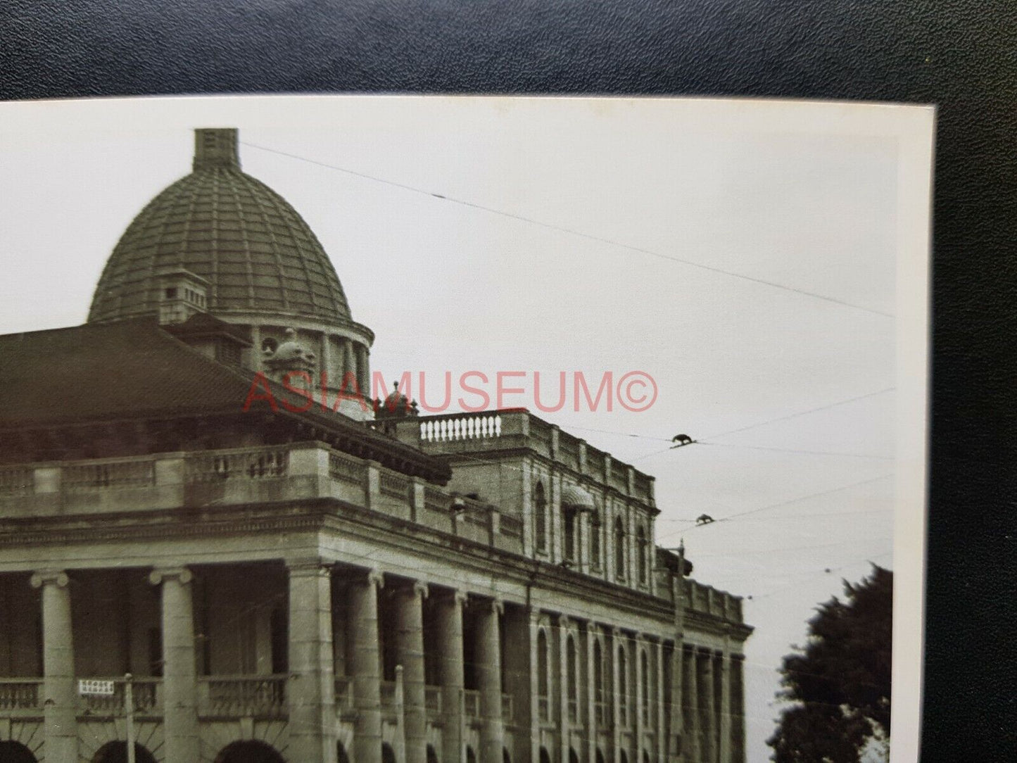 WW2 Supreme Court Des Voeux Road Central Bus Hong Kong Photo Postcard RPPC #1460