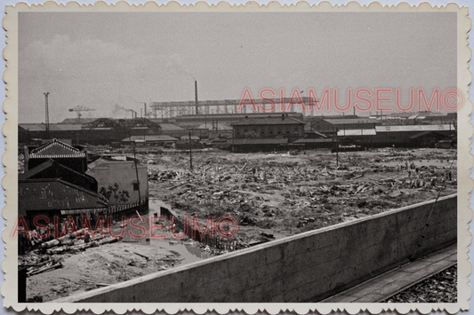 WW2 JAPAN KOBE STREET SCENE FLOOD DESTRUCTION FACTORY STORE Vintage Photo #18817