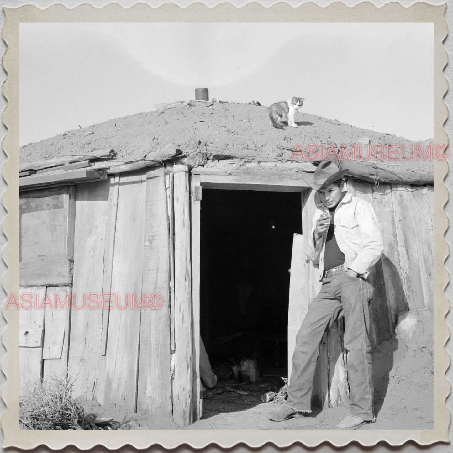 50s NAVAJOLAND NAVAJO ARIZONA NEW MEXICO UTAH COLORADO COWBOY OLD USA Photo 7651