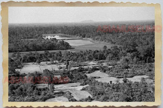 50s Vietnam SAIGON HO CHI MINH VILLAGE AERIAL VIEW LAKE POND Vintage Photo #1606