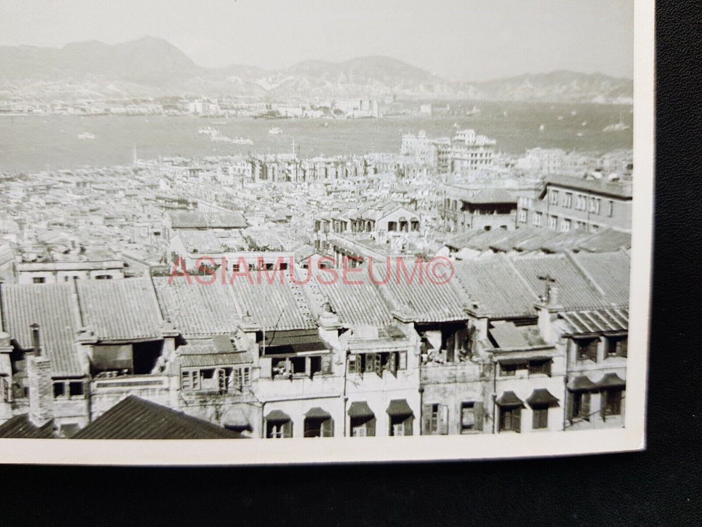 Panoramic City Kowloon Ferry Terminal Harbor Hong Kong Photo Postcard RPPC #2881