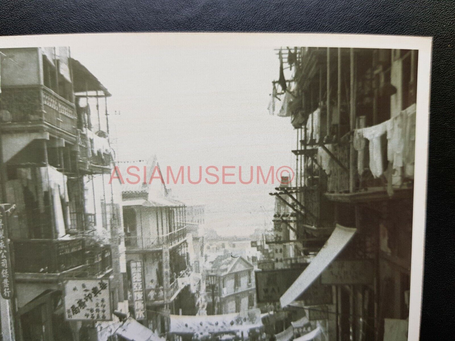 POTTINGER STREET CENTRAL STEPS MARKET WOMEN Hong Kong Photo Postcard RPPC #2478