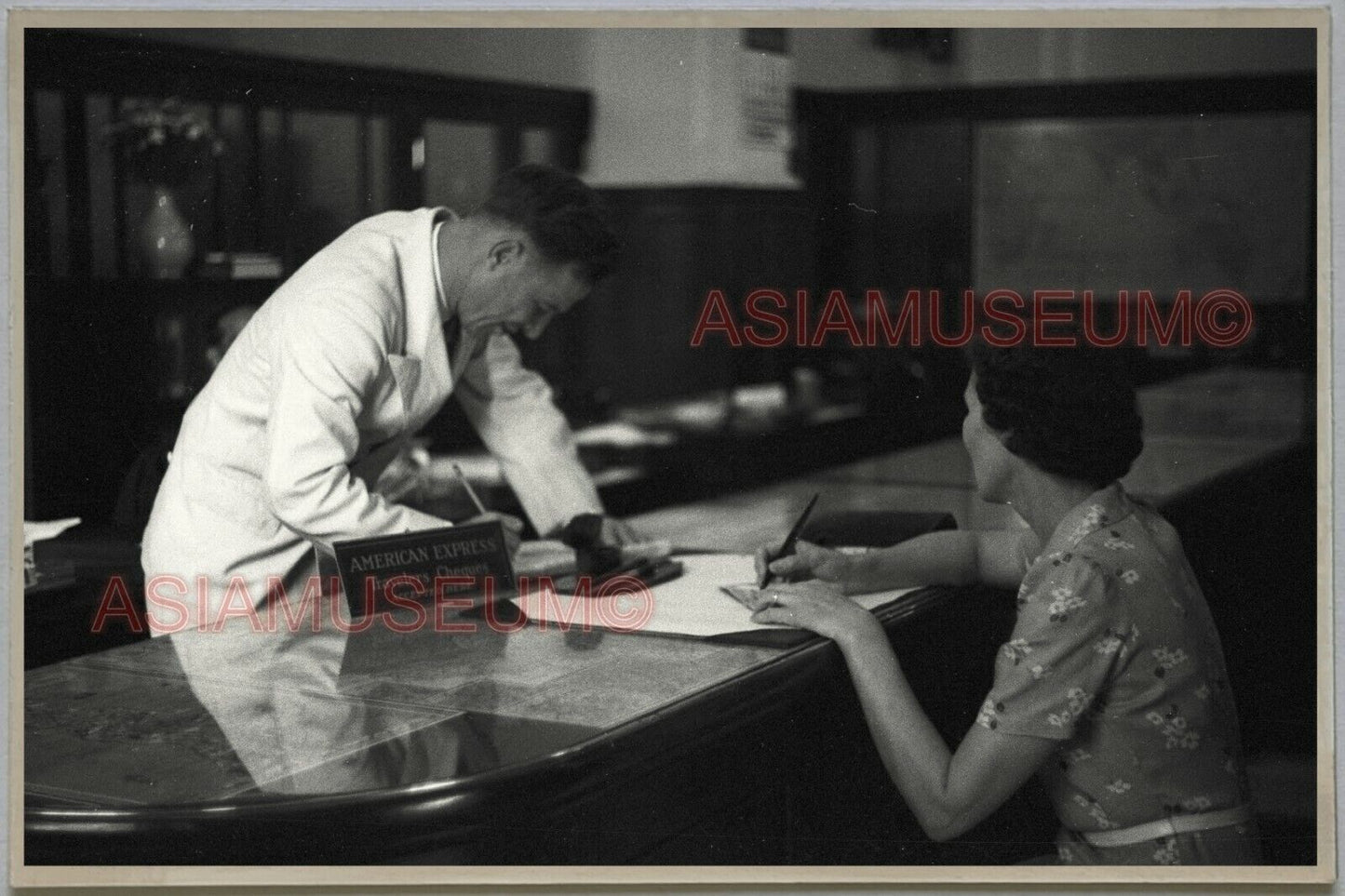 WW2 American Express Office HONG KONG VINTAGE PHOTO POSTCARD RPPC 1268 香港舊照片明信片