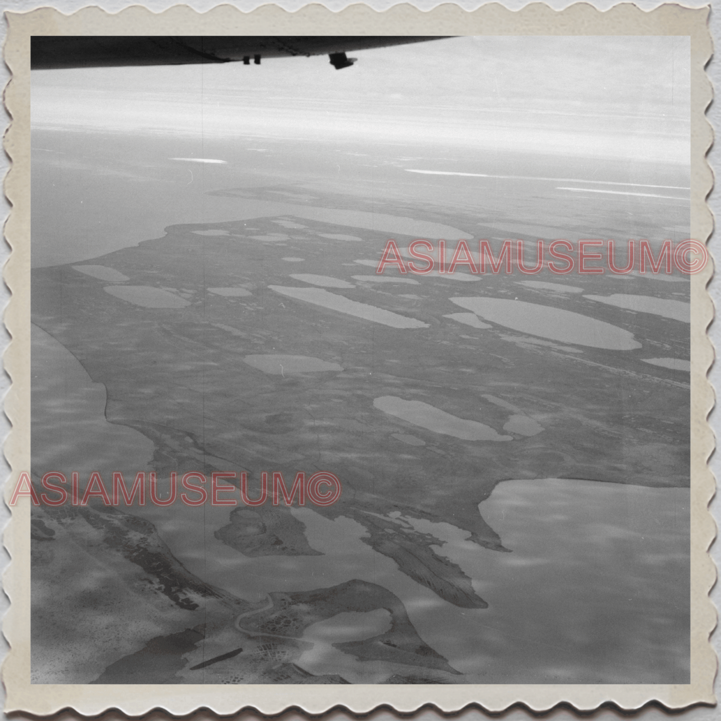 50s FAIRBANKS NORTH STAR BOROUGH ALASKA AERIAL VIEW PLANE VINTAGE USA Photo 9966