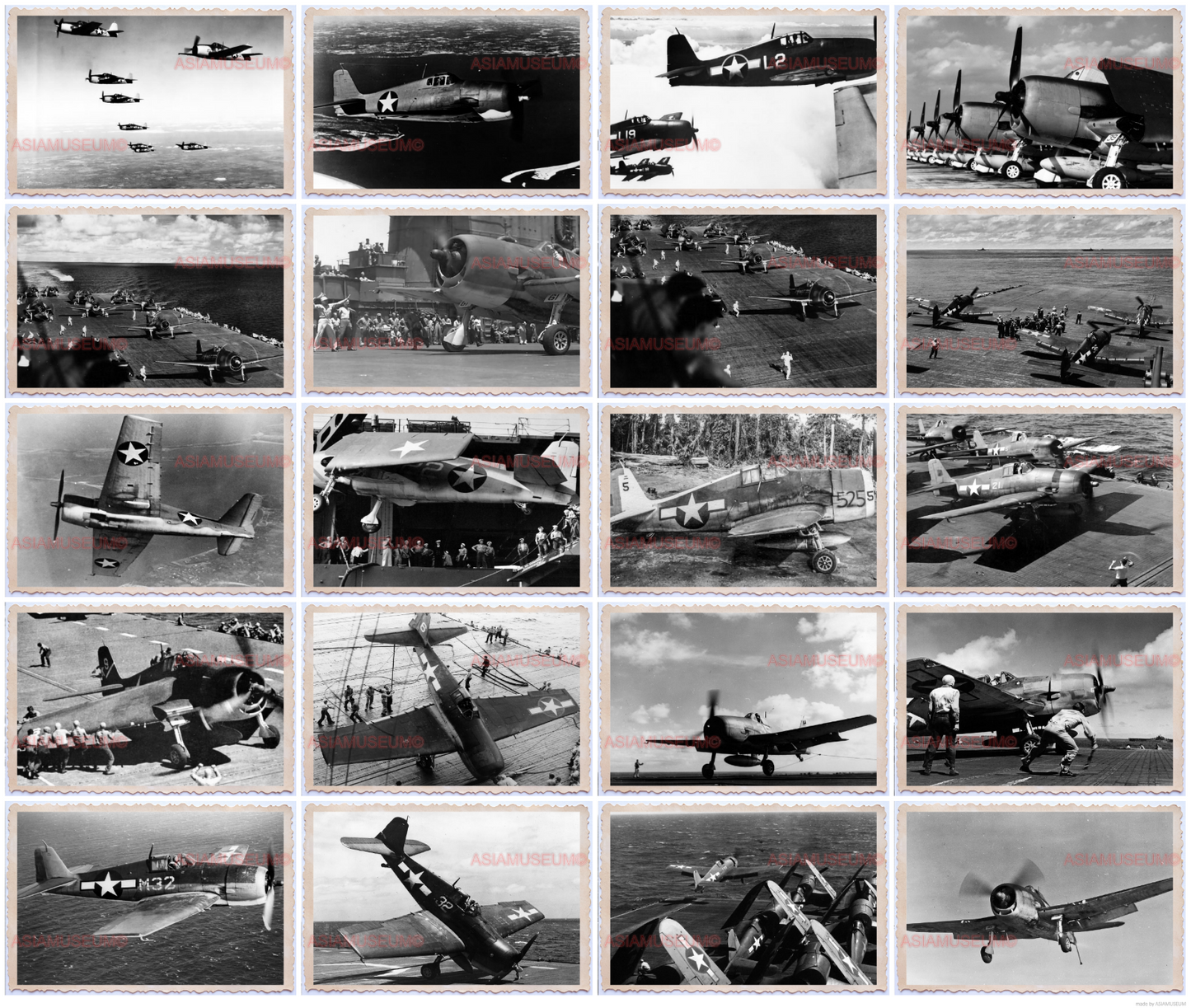 LOT 255pcs WW2 AMERICA Grumman Hellcat Aircraft Carrier NAVY Warship Old Photo