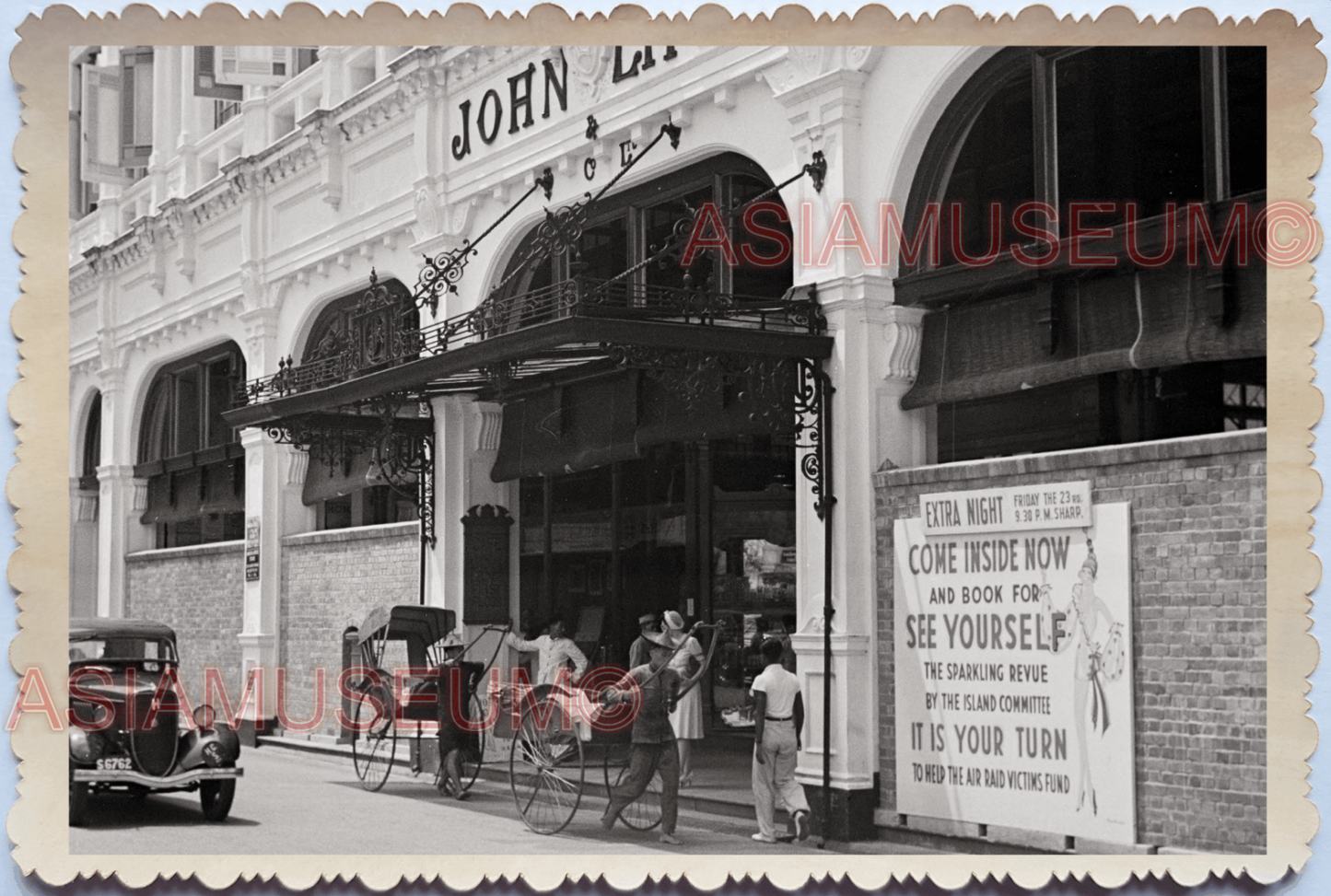 WW2 Street John Little Store Colonial Building Car Vintage Singapore Photo 17739