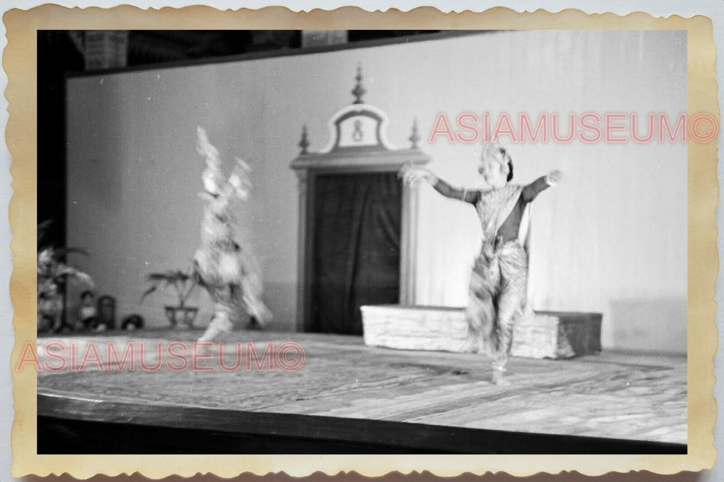 50s Vietnam War Cambodia Stage Performance Cultural Dance Lady Vintage Photo 708