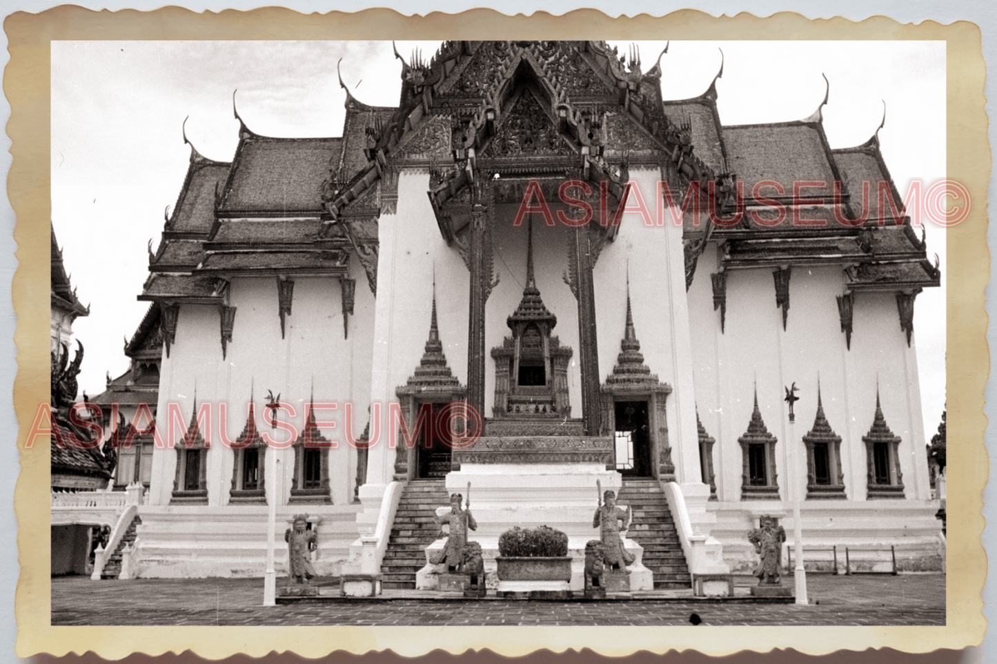 50s THAILAND BANGKOK GRAND PALACE KING ROYAL HALL BUILDING Vintage Photo 28375