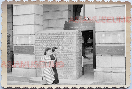 40s National City Bank of New York Building Barricade  Old Singapore Photo 17617