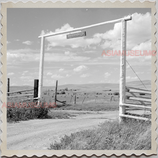 40s AUGUSTA KRONE RANCH ENTRANCE VINTAGE USA AMERICA UNITED STATES Photo S8419