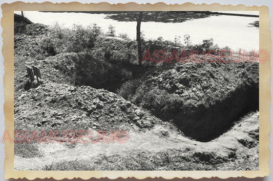 40s Vietnam HANOI BUILDING ANTI JAPANESE AIR RAID SHELTER ii Vintage Photo 04334