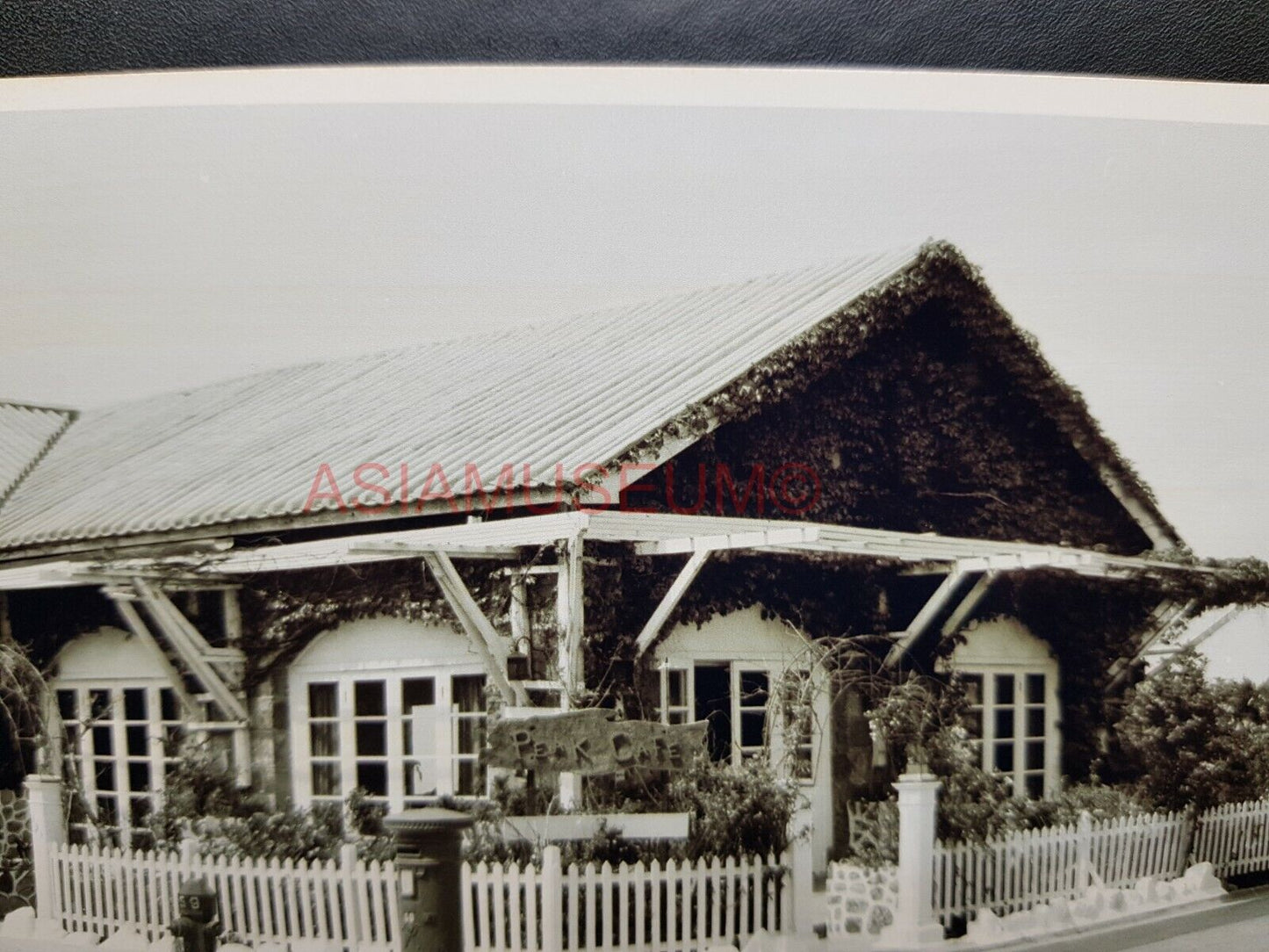 Victoria Peak Cafe Tram Car British Colonial Build Hong Kong Photo Postcard RPPC