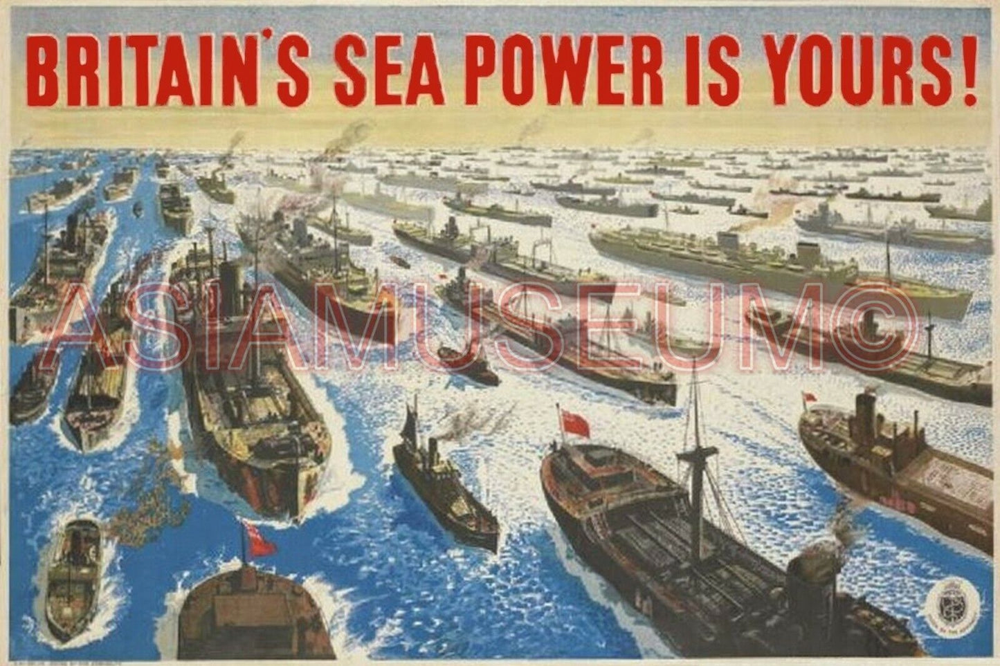 1941 WW2 BRITAIN SEA POWER WARSHIP BATTLESHIP NAVY CARRIER PROPAGANDA Postcard