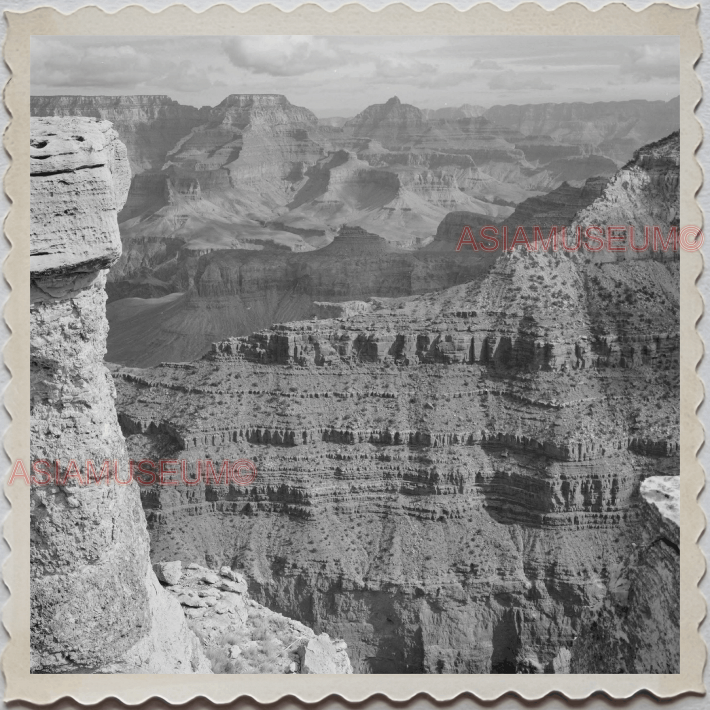 50s GRAND CANYON NATIONAL PARK COLORADO RIVER ARIZONA VIEW OLD BW USA Photo 7630