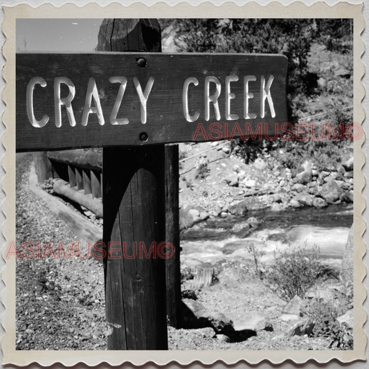 50s YELLOWSTONE NATIONAL PARK WYOMING CRAZY CREEK SIGN VINTAGE USA Photo 8968