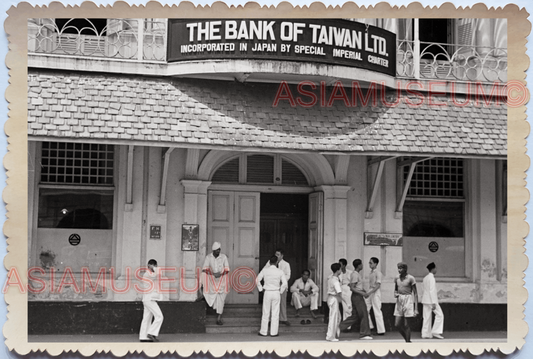 WW2 Street Scene Bank Of Taiwan Building Indian Vintage Singapore Photo 17740